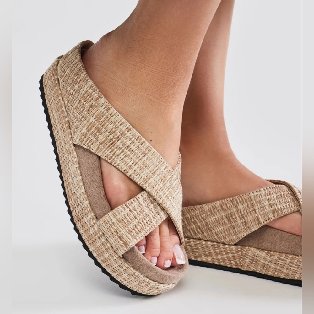 Casual beige slides by Mata Shoes, size 10. Never worn